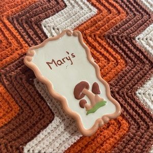 Vintage Mary’s mushrooms wall hanger scissors holder